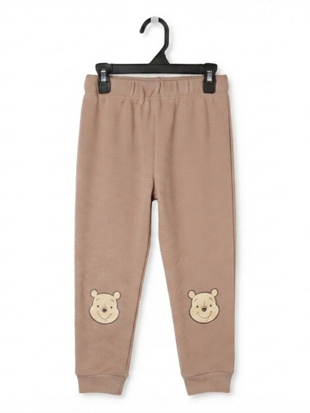 Disney Winnie the Pooh Toddler Jogger Pants Size 5T Beige Waffle Knit